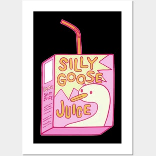 Silly Goose Juice Meme, Funny Duck Sticker Posters and Art